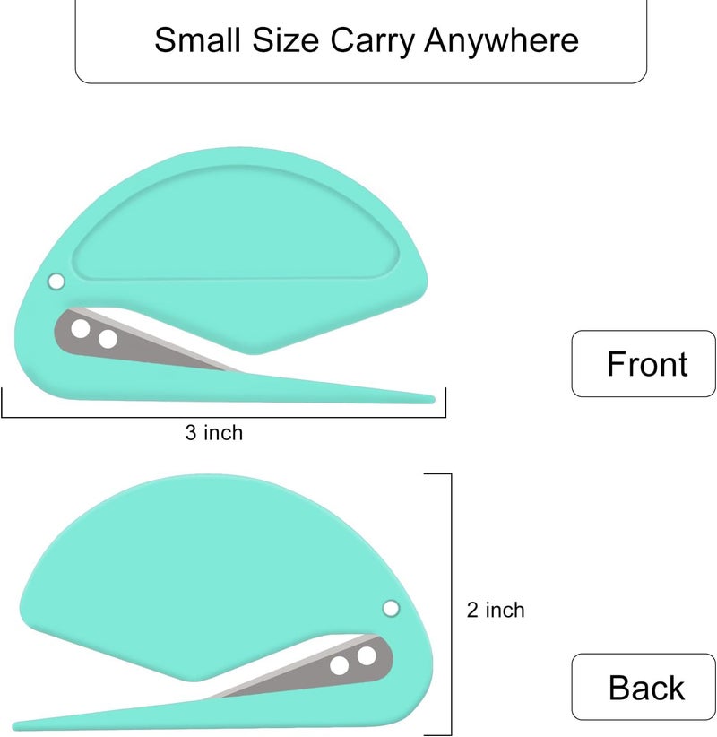 ZONICE 3 Pack Letter Opener Envelope Slitter – Envelope Opener with Safety Concealed Sharp Blade Neatly Opened Without Damage.Mail Opener for Women Men,Office Worker,Graduate Students,Home,Office,Postal - Image 3